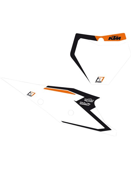 Kit adhesivos placas porta-números ktm 13-15 Blackbird Racing 6507n