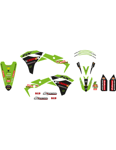 Kit de gráficos Replica Team Kawasaki H&F 2022 BLACKBIRD RACING 2424R14