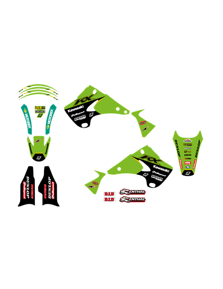 Kit de gráficos Team Kawasaki 2021 BLACKBIRD RACING 2408R13
