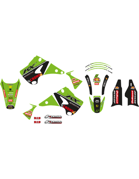 Kit de gráficos Replica Team Kawasaki H&F 2022 BLACKBIRD RACING 2408R14