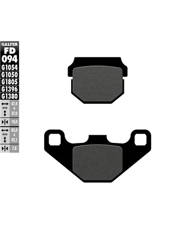 Pastillas de freno semimetálicas GALFER FD094G1054