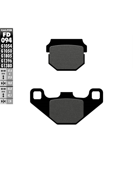 Pastillas de freno semimetálicas GALFER FD094G1054