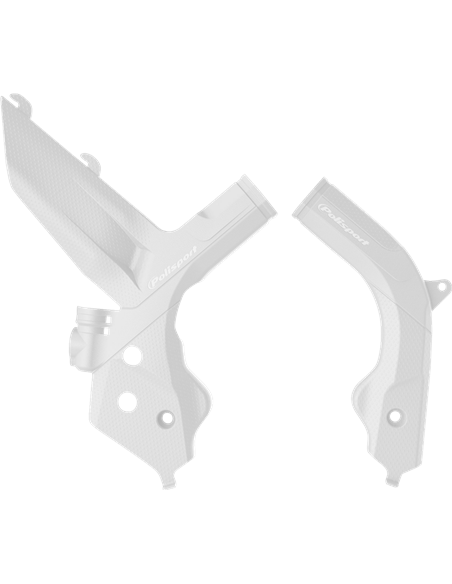 KTM SX, SX-F, XC, XC-F - Protector de Xassís Blanc - Models 2019-20 Polisport 8472900003