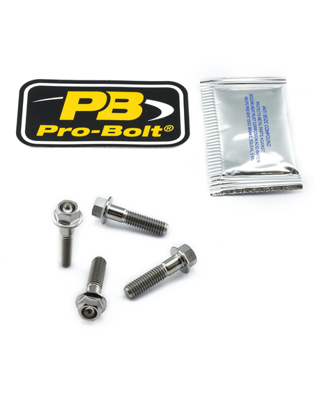 Kit vis de fixation support de levier de frein et d'embrayage PRO BOLT titane TIBCPERCH80