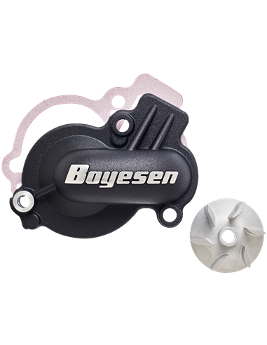 Kit de hélice e tampa da bomba de água Boyesen Aluminum Black Supercooler WPK45AB
