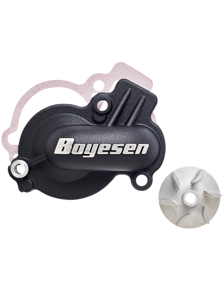 Kit de hélice e tampa da bomba de água Boyesen Aluminum Black Supercooler WPK45AB