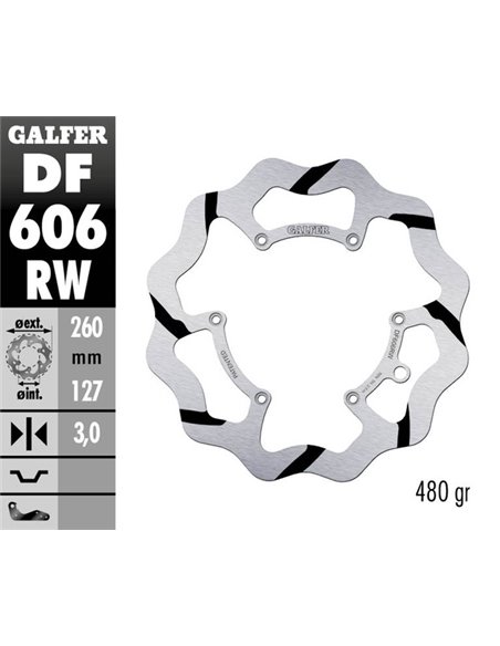 Wave® brake disc GALFER DF606RW