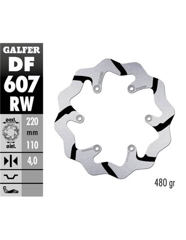 Wave® brake disc GALFER DF607RW