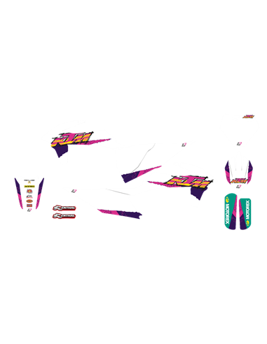 Kit gráficos Retro con funda de asiento BLACKBIRD RACING 8547AA