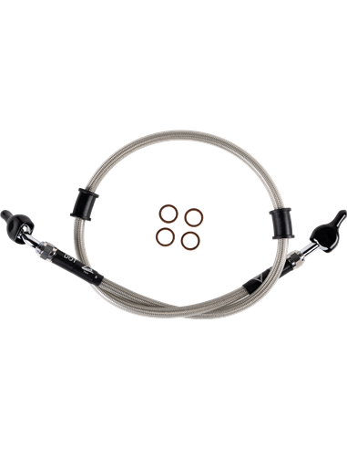 Stainless Steel Braided Brake Line MOOSE RACING K01-2-011/P-CL