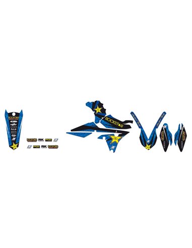 Kit de decalque Rockstar yz Blackbird Racing 2242l