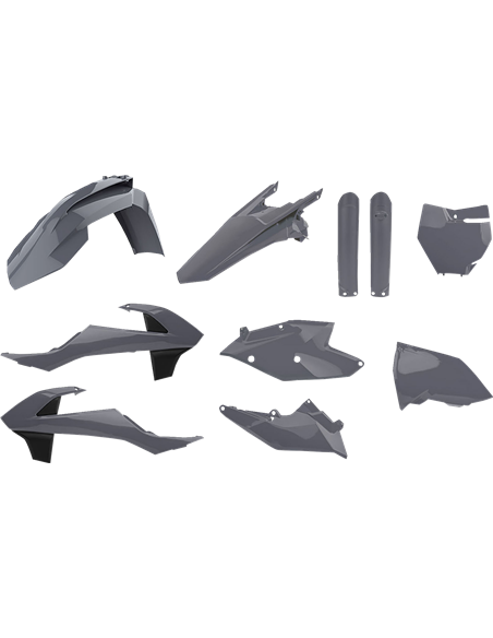 KTM SX,SX-F XC,XC-F - Replica Plastic Kit Nardo Grey - 2016-18 Models Polisport 90825