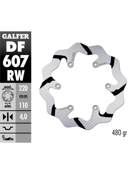 Wave® brake disc GALFER DF607RW