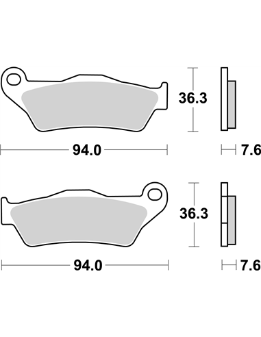 Pastilles de fre CS Carbon SBS 671CS