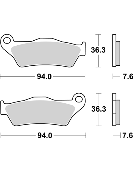 Pastilles de fre CS Carbon SBS 671CS