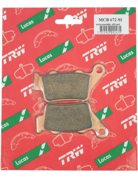 Pastillas de freno sinterizadas offroad serie SI TRW MCB672SI