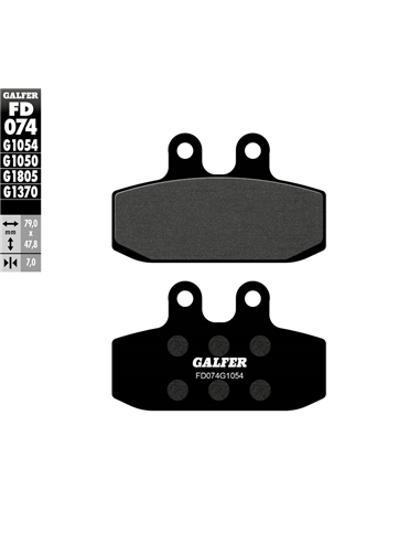Pastillas de freno semimetálicas GALFER FD074G1054