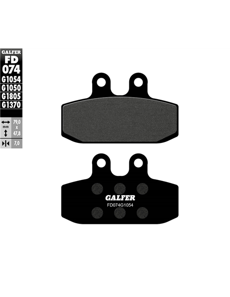Pastillas de freno semimetálicas GALFER FD074G1054