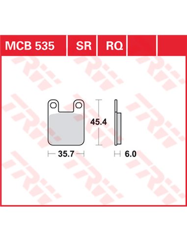 Pastillas de freno metal sinterizado SV TRW MCB535