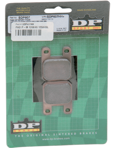 Pastillas de freno sinterizadas SDP Sport HH+ DP BRAKES SDP607HH+