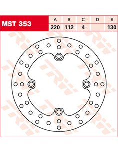 Disco de freno fijo redondo 220-250 mm TRW MST353