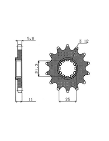 Piñones de arrastre Powerdrive SUNSTAR SPROCKETS 38316