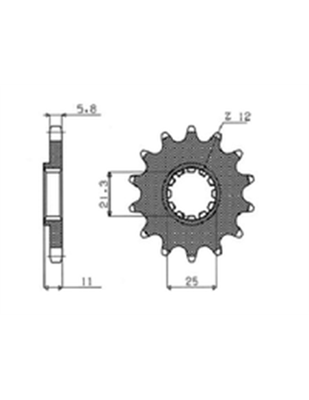 Piñones de arrastre Powerdrive SUNSTAR SPROCKETS 38316