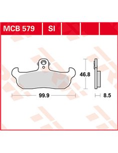 Pastillas de freno metal sinterizado SV TRW MCB579