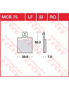 Pastillas de freno metal sinterizado SV TRW MCB75