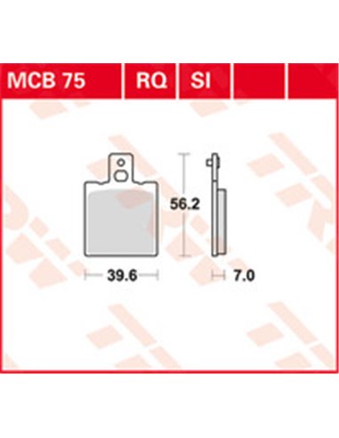 Pastillas de freno metal sinterizado SV TRW MCB75