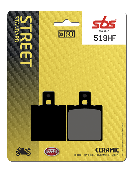 Pastillas de freno HF Street cerámicas orgánicas SBS 519HF