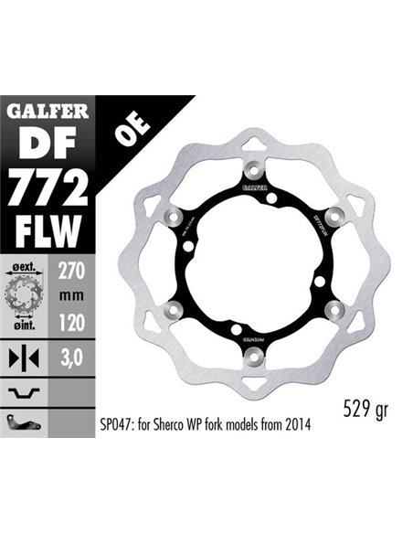 Disco de freno Wave® GALFER DF772FLW