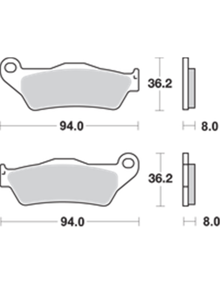 Pastillas de freno trasero LS Street Excel sinterizadas SBS 671LS
