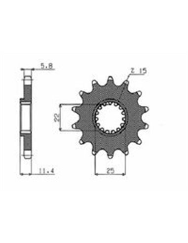 Piñones de arrastre Powerdrive SUNSTAR SPROCKETS 36016