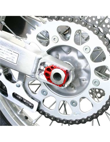 Zeta Tendeur Roue Arrière Yamaha YZF 250/450 2012-2023 coleur rouge