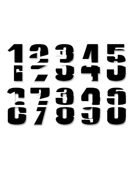 Serie Two Número 0-9 Juego Adhesivo Blackbird Racing 5048-20-0-9