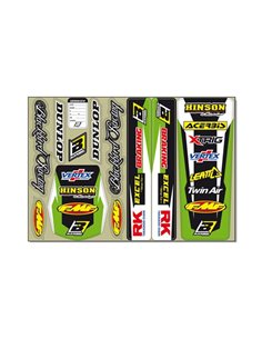 Kit d'adhesius amb logotip estàndard Green Blackbird Racing 5428