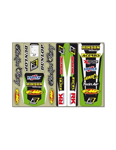 Decal Logo Kit Gn Blackbird Racing 5428