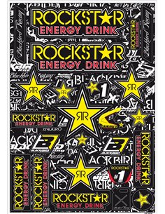 Kit Stickers Déco Logo Rockstar Blackbird Racing 5076L