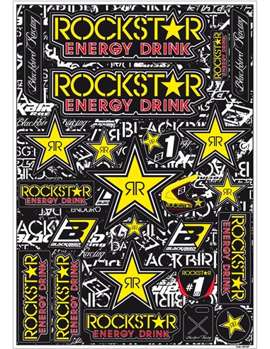 Kit d'adhesius amb el logotip de Rockstar Blackbird Racing 5076L
