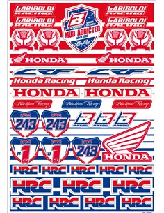 Kit d'adhesius amb el logotip d'Honda Gariboldi Blackbird Racing 5076G1