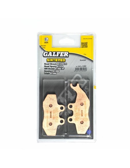 Pastillas de freno sinterizadas HH GALFER FD162G1380