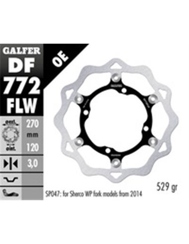Disco de freno Wave® GALFER DF772FLW
