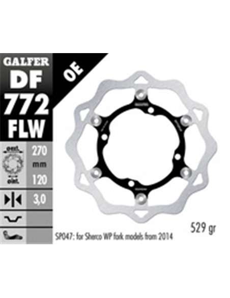 Disco de freno Wave® GALFER DF772FLW