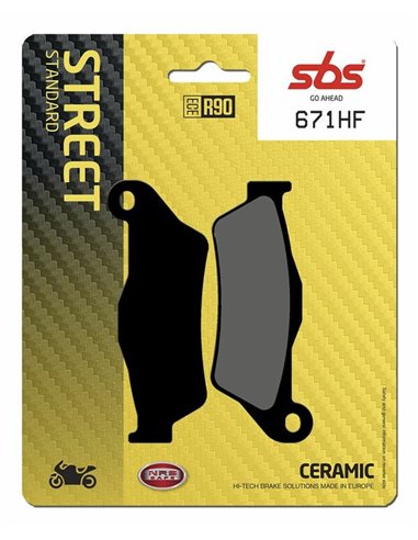Pastilhas de freio cerâmicas orgânicas HF Street SBS 671HF