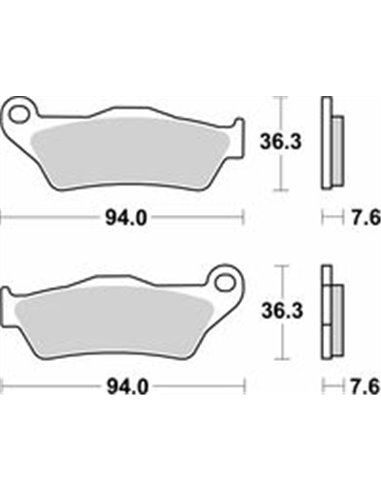 Pastilhas de freio cerâmicas orgânicas HF Street SBS 671HF