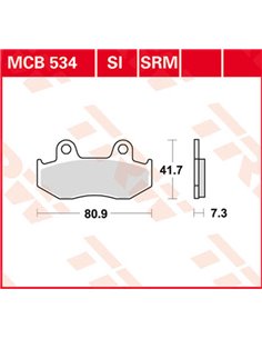 Pastillas de freno metal sinterizado SV TRW MCB534