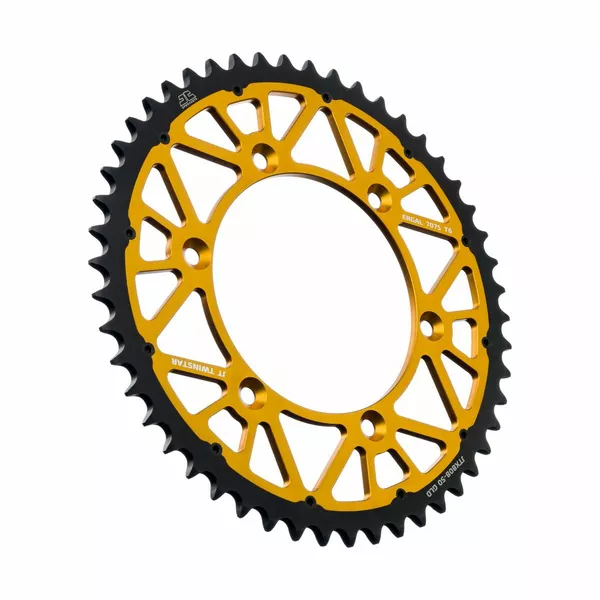 Roda dentada híbrida Twinstar de aço/alumínio JT SPROCKETS JTX808.50GLD