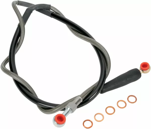 Latiguillo de freno trenzado en acero inox. MOOSE RACING K01-1-028/P-CL