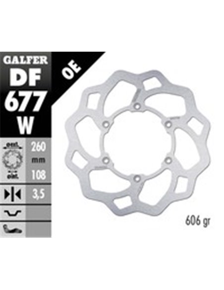 Disco de freno Wave® GALFER DF677W